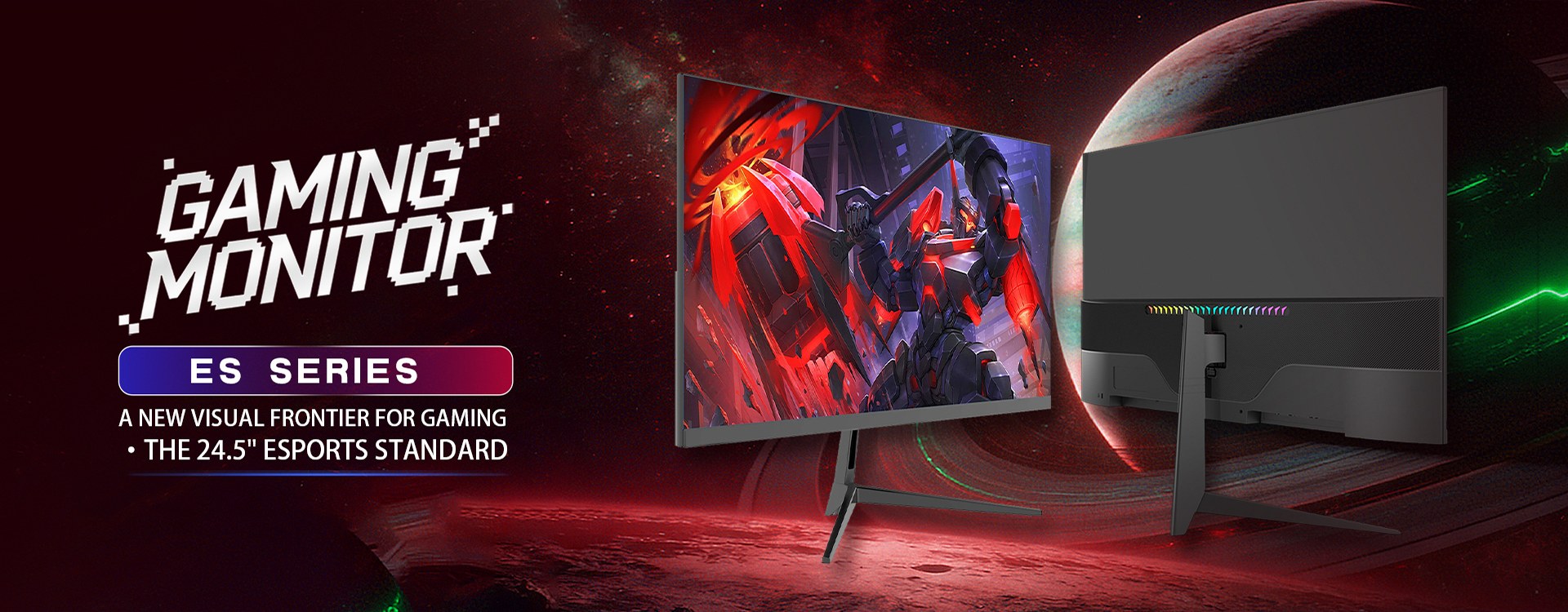 Featured Light Gaming Monitor of ES Series with Dynamic Light Effect